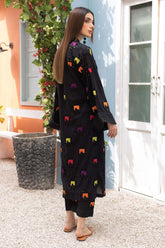 2-Pc Lawn Plain Embroidered Shirt With Plain Trouser CNP23-02